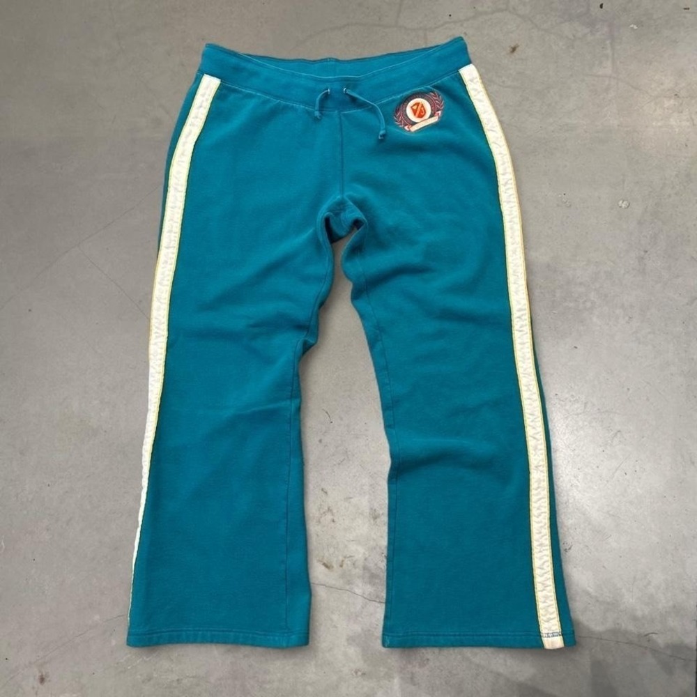 Vtg Y2K Jimmy'Z Surf Side Stripe Baggy Wide Leg Flare Sweatpants Women's XL